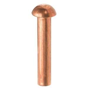 Copper Solid Rivet Round Head 3/32 Shaft Diameter x 1 Length (Pack 