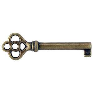 KY 3AB SKELTON KEY REPRODUCTION ANTIQUE BRASS PLATED HOLLOW BARREL KEY 