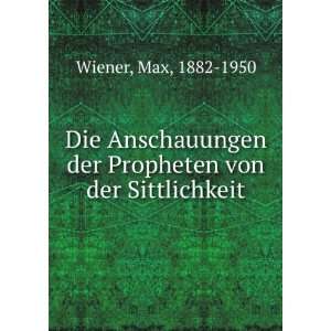   von der Sittlichkeit Max, 1882 1950 Wiener  Books