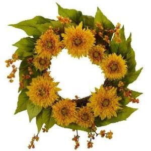  22 Inch Golden Sunflower Wreath