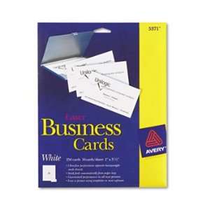 Avery 5371   Laser Business Cards, 2 x 3 1/2, White, 10 Cards/Sheet 