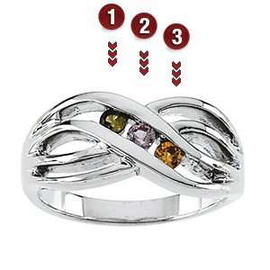  Sloping Twist Sterling Silver Mothers Ring Jewelry