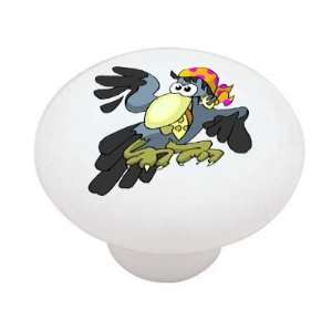  Magpie Pirate Decorative High Gloss Ceramic Drawer Knob 