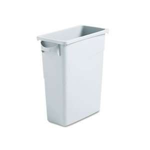  Slim Jim Waste Container w/Handles, Rectangular, Plastic 