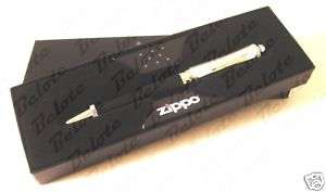 Zippo Huron Satin Chrome / Gloss Black Pen 41100 *NEW*  