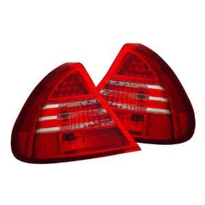    99 02 Mitsubishi Mirage Red/Clear LED Tail Lights Automotive