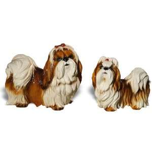    Intrada Italy Large Shih tzu with Bow Dog Statue