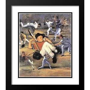 Clemente Micarelli Framed and Double Matted Art 31x37 Little Leaguer
