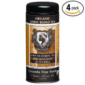 Caranda Fine Foods African Herbal Tea, Organic Spirit Blend Teabags 