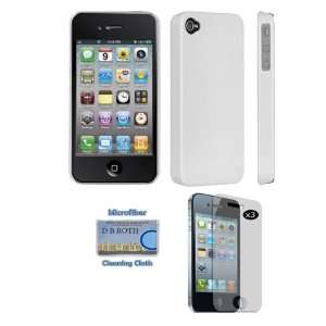 Accessory Kit for apple iPhone 4. Includes White Polycarbonate Slim 