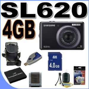  Samsung SL620 12MP Digital Camera w/5x Optical Zoom (Black 