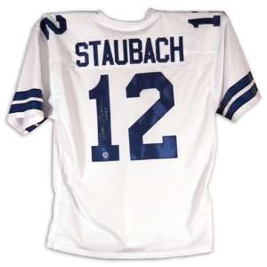 Roger Staubach Dallas Cowboys Autographed White Jersey 