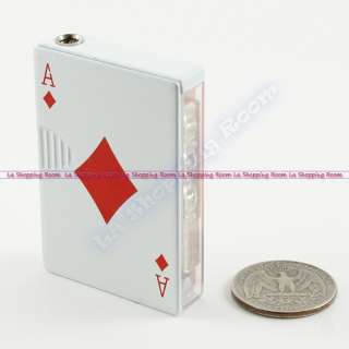   Novelty Casino Poker Slide Lighter Ace of Diamond Cigarette Jet White