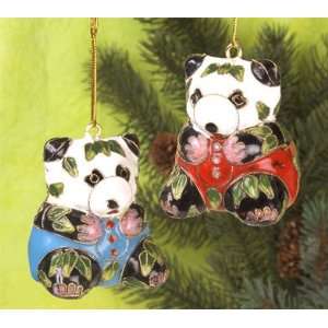  Cloisonne Panda Ornaments