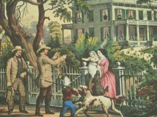 Currier & Ives Print October Afternoon American Country  