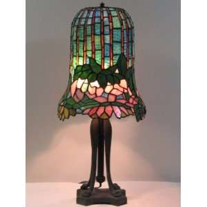  Piece Tiffany Flowering Lotus Pony Lamp Shade Replica Is Skillfully 