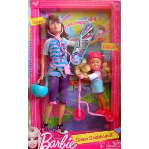   Skipper & Chelsea Doll Barbie Sisters Skateboard (2010) Toys & Games
