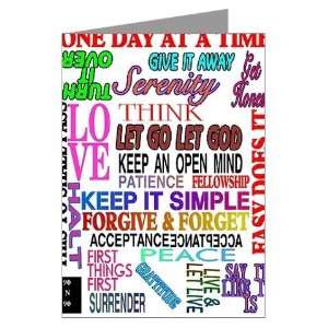  12 STEP SLOGANS IN COLOR Health Greeting Cards Pk of 10 by 