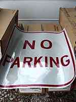 Reflective No Parking Signs on Scotchlite material  