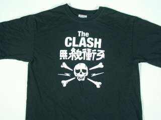 THE CLASH Band Skull Logo T Shirt mens size M  