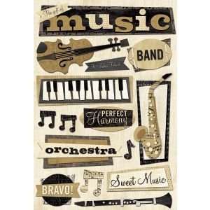  12 PACK CARDSTOCK STIX GIFT OF MUSIC Papercraft 