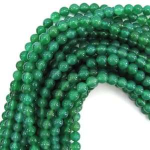    8mm green onyx agate round beads 15 strand