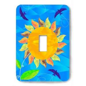  Sunflower and Birds Decorative Steel Switchplate Cover 