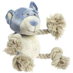  SimplyFido Wally Plush Blue Bear Rope Toy   10 (Quantity 