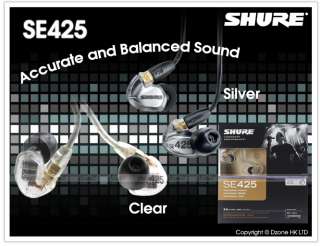 Shure SE425 Sound Isolating In Ear Earphones SE 425  