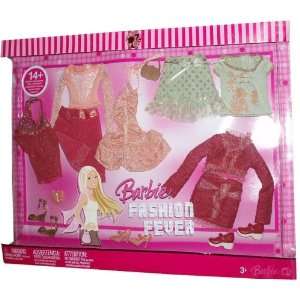  Barbie Fashion Fever Dolls Cloth Assortment Set (14 
