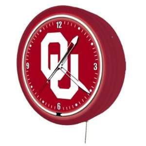    Oklahoma Sooners NCAA College Neon Clock