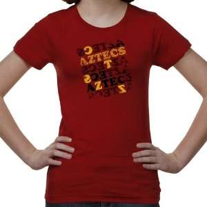  San Diego State Aztecs Youth Crossword T Shirt   Red 