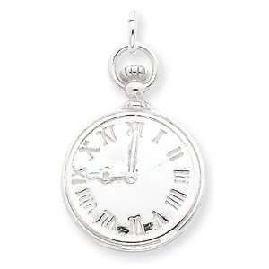  Sterling Silver Clock Charm Jewelry