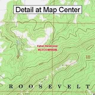 USGS Topographic Quadrangle Map   Eaton Reservoir, Colorado (Folded 