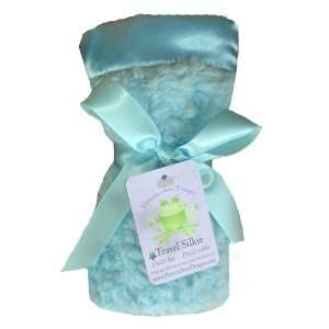   Ann Designs Cotton Candy Blue Travel Silkie Blanket   15x18 Baby