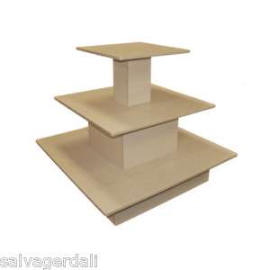 Maple 3 TIER Knockdown Shoe Store Display Table NEW  