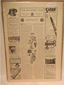Vintage 1912 Womans Home Companion Tear Sheet Christmas Gifts Colgate 