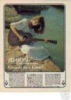 1981 PRETTY GIRL PLAYING A DAION Cmaj7 GUITAR AD  