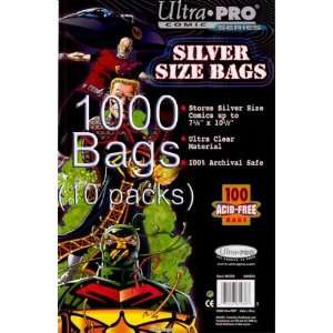 Comic Book Bag   Ultra Pro   Silver Size   Case (10 Packs of 100 Bags)