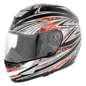 Cyber Helmets Cyber Helmets US 95 THUNDER BLK_RED MED MOTORCYCLE Full 