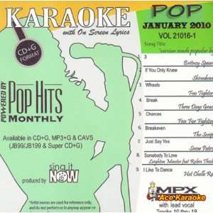  Pop Hits Monthly Pop   January 2010 Karaoke CDG 