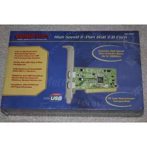  Compusa USB 2.0 2 Port PCI Card Electronics