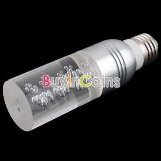 E27 Multicolored 3W RGB Cyclinder Crystal LED Light Bulb 85V 240V 