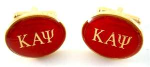 Kappa Alpha Psi College Fraternity Greek Gold Cufflinks  