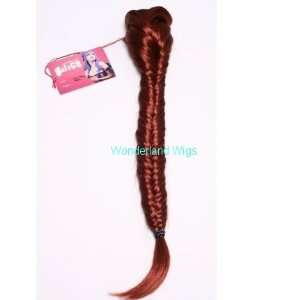  Dark Red Clip In Hairpieces Fishtail Plait Beauty