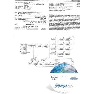    NEW Patent CD for DIGITAL DATA CONDENSATION SYSTEM 