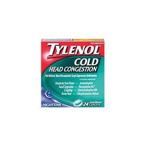  Tylenol Cold Congestion Head Nighttime Coolburst Caplets 