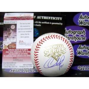  Chase Utley Signed 2008 World Series Baseball Sports 