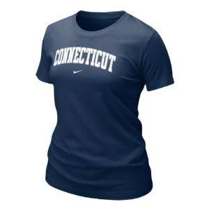 Connecticut Huskies Womens Nike Navy New Arch T Shirt 