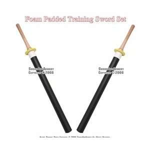   Set of 2 Foam Padded Training Swords Shinai Bokken